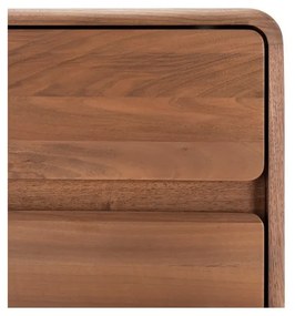 Hnedá komoda z orechového dreva 90x90x45 cm Fawn – Gazzda