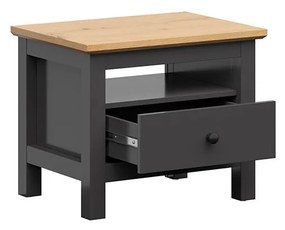 Nočný stolík  BRW Hesen KOM1S/5/6 (grafit + dub artisan). Vlastná spoľahlivá doprava až k Vám domov. 1062499
