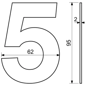 Domové číslo "5", RN.95L, čierna