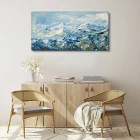 Obraz Canvas Zimné maľovanie hory