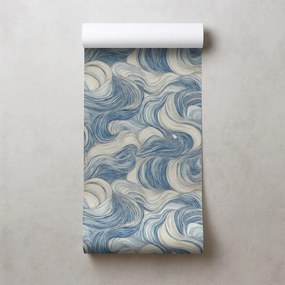 Fototapeta modré vlny v pohybe