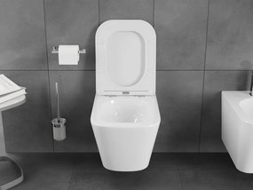Mexen Teo, závesná WC misa 510x345x340 mm, Rimless Tornádo, biela lesklá, 3385XX00T