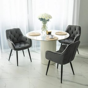 Jedálenská stolička NEVADA zamatová, grafitová