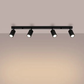 Sollux SL.1584 - Bodové svietidlo KARBON 4xGU10/10W/230V čierna