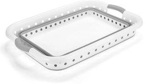 Bielo-sivý plastový kôš na bielizeň 40 l - Addis