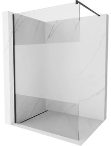 Mexen Kioto sprchová zástena 70x200 cm 8 mm, čierny profil, sklo číre-námraza, 800-070-101-70-35