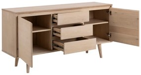 Nízka komoda v dekore duba v prírodnej farbe 150x75 cm Nagano – Actona