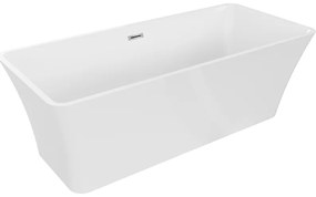 Mexen Tonia, voľne stojaca vaňa 170 x 75 cm, biela, chrómový prepad, 52171707500-01