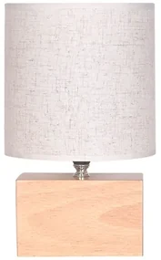 Bambusová stolná lampa s hnedým tienidlom 29 cm