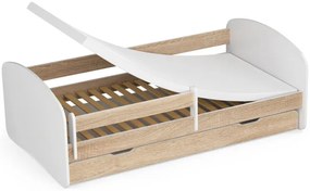 Detská posteľ SMILE 90x180 cm, dub sonoma