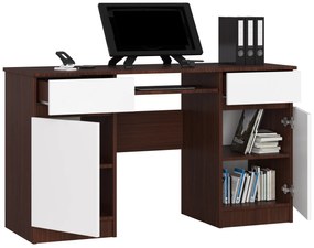 PC stolík Bahadur  (wenge + biela). Vlastná spoľahlivá doprava až k Vám domov. 1069693