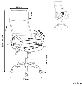 Kancelárska stolička biela DESIGN Beliani