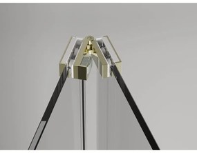 Mexen Exo, skladací sprchový kút 85 x 85 cm, číre sklo, zlatá, 816-085-085-50-00