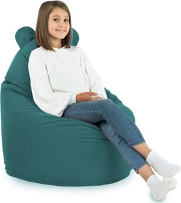 Detské kreslo Sako TEDDY – mäkké plyšové kreslo pre najmenších Farba: Modrý