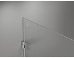 Mexen Lunar-B L, 1-krídlový sprchový kút, ľavý, 95 x 70 cm, 8mm číre sklo, brúsená oceľ profil, 832L-095-070-97-00-L