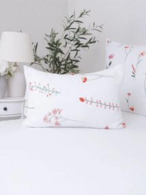 Mušelínová obliečka na vankúš 40 × 60 cm – Vlčie maky biele