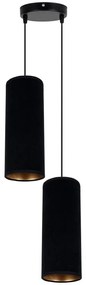 Luster na lanku AVALO 2xE27/60W/230V pr. 20 cm čierna