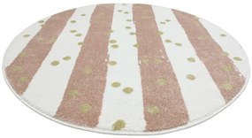 Koberec LIMA M044A krémový / ružový / zlatý kruh