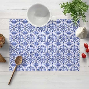 Biante Teflónové prestieranie na stôl TF-118 Modro-biely vzor Maroko 30x40 cm