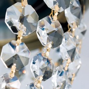 Orion DLU 1840/26-Krištáľové str. svietidlo PLAFOND 1xE27/40W/230V pr.26 cm bronz