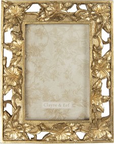 Rámček na fotografie so zlatými kvetinovými ornamentami - 16 * 2 * 21 cm / 10 * 15 cm