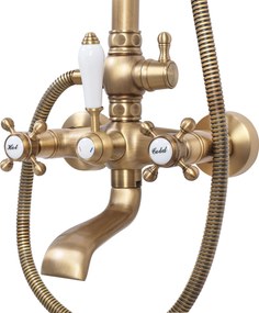 Rea Bergamo, sprchový set v retro štýle, antická bronz, REA-P5002