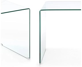 Sklenený pracovný stôl 70x125 cm Burano – Kave Home