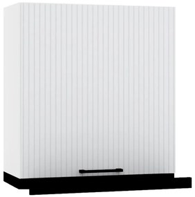 Skrinka do kuchyne Kate w60/68 slim PL s čiernym digestorom svetlosivá mat