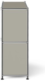 Kovová komoda »CN3 Slim Line« s 2 výklopnými priečinkami, svetlosivá