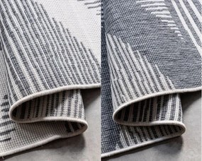 Obojstranný koberec Elle Decoration GEMINI Rhombus strieborný