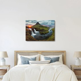 Obraz - Kirkjufell pri západe slnka (70x50 cm)