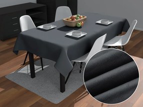 Biante Obdĺžnikový obrus/imitácia brúsenej kože Alcantara ALC-016 Antracitovo sivý 140x160 cm