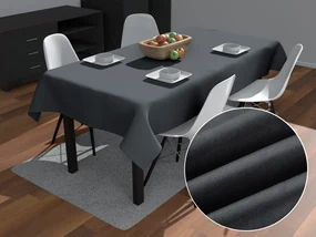 Biante Obdĺžnikový obrus/imitácia brúsenej kože Alcantara ALC-016 Antracitovo sivý 140x220 cm