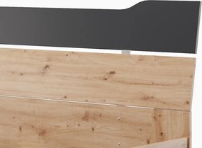 Posteľ s úložnými zásuvkami Asko 180x200 cm, dub artisan/antracit