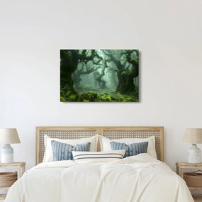 Obraz - Les prerastený machom (90x60 cm)