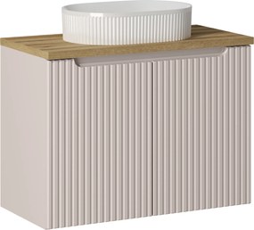 Comad Kúpeľňová skrinka s doskovým umývadlom SET-NOC B OAK 80 kašmír/dub coast evoke