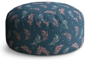 Taburet Circle farebné pierka, modrá