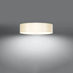 Stropné svietidlo Skala, 1x biele textilné tienidlo, (biele sklo), (fi 50 cm)