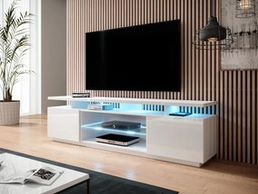 TV stolík Eva - biely lesk