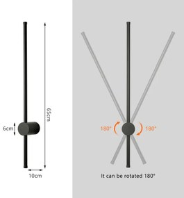 Brilagi - LED vonkajšie nástenné svietidlo AURA LED/12W/230V 4000K IP54 čierne