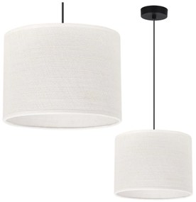 Závesné svietidlo Juta, 1x biele jutové tienidlo, (fi 20cm), b