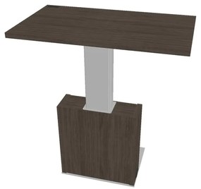 Výškovo nastaviteľný rokovací stôl Verno+ 120 x 70 cm, dub antracit