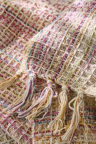 Ib Laursen Bavlněný přehoz Multicoloured mix Pink 130 × 160 cm