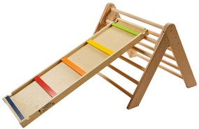 lupilu®  Rebrík a šmýkačka 2 v 1 Premium + Trojuholníková preliezka Premium  (800011370)