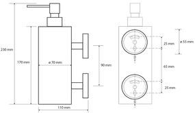 SAPHO XR102 X-Round dávkovač mydla 550 ml, chróm