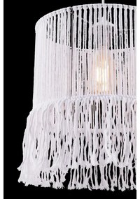 Závesný luster NESS MACRAME na lanku 1xE27/40W/230V biely