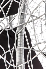 Závesné hojdacie kreslo EGGY šedé/čierne