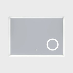 Erga Luna, LED zrkadlo 70x50cm s kozmetickým zrkadlom 3x zväčšenie, 1840 lm, 6500K, predné/zadné osvetlenie, ERG-V01-124-7050-00