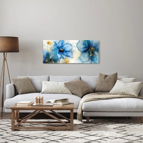 Obraz - Kvetinová, atramentová maľba (120x50 cm)