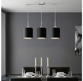 Eglo - LED  Luster na lanku TUNJA 3xE27/60W/230V čierna EG32521B